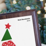 Zdjęcie produktu Wesołych Świąt! - dyplom świąteczny grawerowany na drewnianym podkładzie