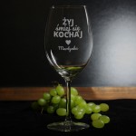 Zdjęcie produktu Motto - grawerowany kieliszek do wina z personalizacją
