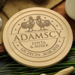 Zdjęcie produktu Rooster - personalizowana kuchenna deska z rustykalnym grawerunkiem
