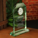 Zdjęcie produktu Time - grawerowana szklana statuetka z zegarem na dowolną okazję