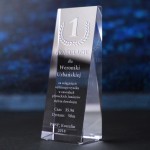 Zdjęcie produktu Winner - grawerowana szklana statuetka z personalizacją dla zwycięzcy