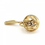 Zdjęcie produktu Metryczka na Chrzest - grawerowana grzechotka ze srebra / pozłacana