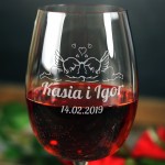 Zdjęcie produktu Anielska Miłość - grawerowany kieliszek do wina dla pary