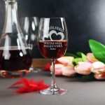 Zdjęcie produktu Dwa Serca - personalizowany kieliszek do wina dla ukochanej osoby