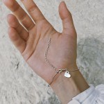 Zdjęcie produktu Imienna bransoletka z zawieszką wykonana ręcznie ze srebra