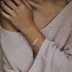 Zdjęcie produktu Imienna bransoletka z zawieszką wykonana ręcznie ze srebra