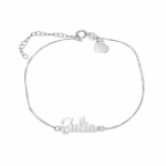 Zdjęcie produktu Imienna bransoletka z zawieszką wykonana ręcznie ze srebra