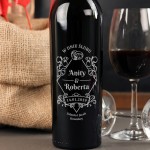 Zdjęcie produktu Dzień Ślubu - grawerowane wino z personalizacją dla pary z okazji Ślubu