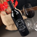 Zdjęcie produktu Dzień Ślubu - grawerowane wino z personalizacją dla pary z okazji Ślubu
