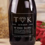 Zdjęcie produktu Diament - grawerowane wino musujące Prosecco z personalizacją dla Młodej Pary