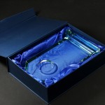 Zdjęcie produktu Time - grawerowana szklana statuetka z zegarem na dowolną okazję