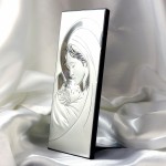 Zdjęcie produktu Madonna - srebrny obrazek z personalizacją na Komunię