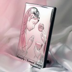 Zdjęcie produktu Dziewczynka - grawerowany obrazek srebrny na I Komunię Świętą dla dziewczynki