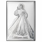 Zdjęcie produktu Jezu Ufam Tobie - grawerowany obrazek ze srebrem na I Komunię Świętą