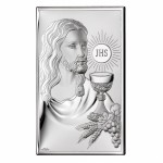 Zdjęcie produktu Jezus - grawerowany obrazek srebrny na pamiątkę Chrztu lub Komunii