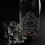 Zdjęcie produktu Narodzinowa Butla - grawerowana wódka Biały Bocian z personalizacją na pępkowe