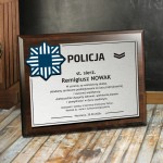 Zdjęcie produktu Dyplom Policjanta - grawerowany dyplom z personalizacją w podziękowaniu dla Policjanta