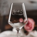 Zdjęcie produktu Kieliszek do wina z personalizacją dla pary z okazji ślubu 490ml