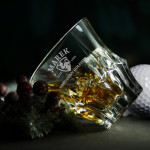 Zdjęcie produktu Urodzony Golfista - grawerowana szklanka do whisky z personalizacją