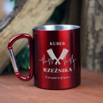 Zdjęcie produktu Kubek Rzeźnika - grawerowany kubek personalizowany z karabińczykiem