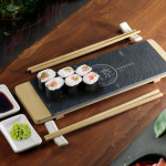 Zdjęcie produktu Sushi Lovers - grawerowany zestaw dla dwojga do sushi z personalizacją