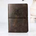 Zdjęcie produktu Motyl - grawerowany notatnik brązowy lub czarny z personalizacją