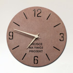 Zdjęcie produktu Drewniany zegar ścienny z własną personalizacją