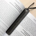 Zdjęcie produktu Grawerowana zakładka szara z własną personalizacją