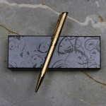 Zdjęcie produktu Gratulacje Gratulacje - grawerowany długopis z pieczątką HERI złoty