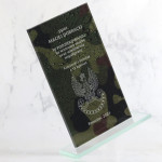 Zdjęcie produktu Grawerowana szklana statuetka z nadrukiem, w podziękowaniu za służbę