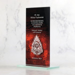 Zdjęcie produktu Straż Pożarna - grawerowana szklana statuetka z nadrukiem