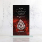 Zdjęcie produktu Straż Pożarna - grawerowana szklana statuetka z nadrukiem