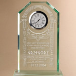 Zdjęcie produktu Horus - grawerowana statuetka z zegarem na urodziny