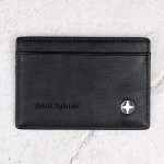 Zdjęcie produktu Skórzane etui na karty z wygrawerowanym imieniem i nazwiskiem