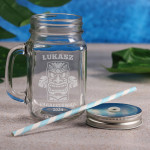 Zdjęcie produktu Talizman - grawerowany kubek-słoik z personalizacją na parapetówkę