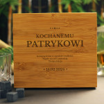 Zdjęcie produktu Grawerowana skrzynia do whisky z personalizacją dla niego na każdą okazję