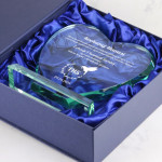 Zdjęcie produktu Komunijne Serce - grawerowana statuetka z personalizacją na Komunię lub Chrzest