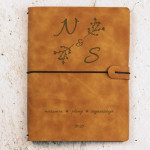 Zdjęcie produktu Planer Ślubny - grawerowany notatnik z personalizacją brązowy