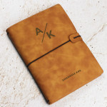 Zdjęcie produktu Grawerowany notatnik brązowy z ekoskóry dla niego