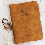 Zdjęcie produktu Grawerowany notatnik brązowy z ekoskóry dla niego