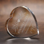 Zdjęcie produktu Serce ze szkła - grawerowana statuetka na ślub