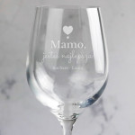 Zdjęcie produktu Jesteś Najlepsza - grawerowany kieliszek do wina na Dzień Mamy