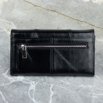 Zdjęcie produktu Skórzany portfel damski ze srebrnym monogramem