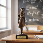 Zdjęcie produktu Statuetka absolwentki z tabliczką - pamiątka ukończenia szkoły