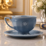Zdjęcie produktu Personalizowana filiżanka kombi Rosenthal Maria en Vogue Blue z monogramem