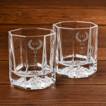 Zdjęcie produktu Personalizowany zestaw 2 kryształowych szklanek do whisky Rosenthal Versace Crystal Lumiere - Grawer Rzymski