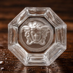 Zdjęcie produktu Personalizowany zestaw 2 kryształowych szklanek do whisky Rosenthal Versace Crystal Lumiere - Grawer Rzymski