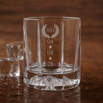Zdjęcie produktu Personalizowany zestaw 2 kryształowych szklanek do whisky Rosenthal Versace Crystal Lumiere - Grawer Rzymski