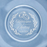 Zdjęcie produktu Państwo Młodzi - grawerowany zestaw kawowy Rosenthal Maria en Vogue Blue z personalizacją na Ślub