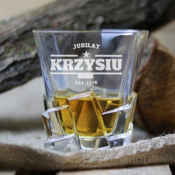 Star - grawerowana szklanka do whisky